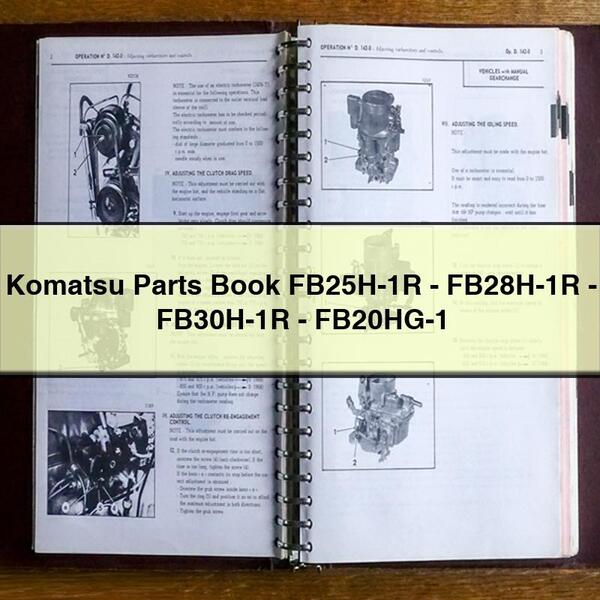 Manual de piezas de Komatsu FB25H-1R - FB28H-1R - FB30H-1R - FB20HG-1