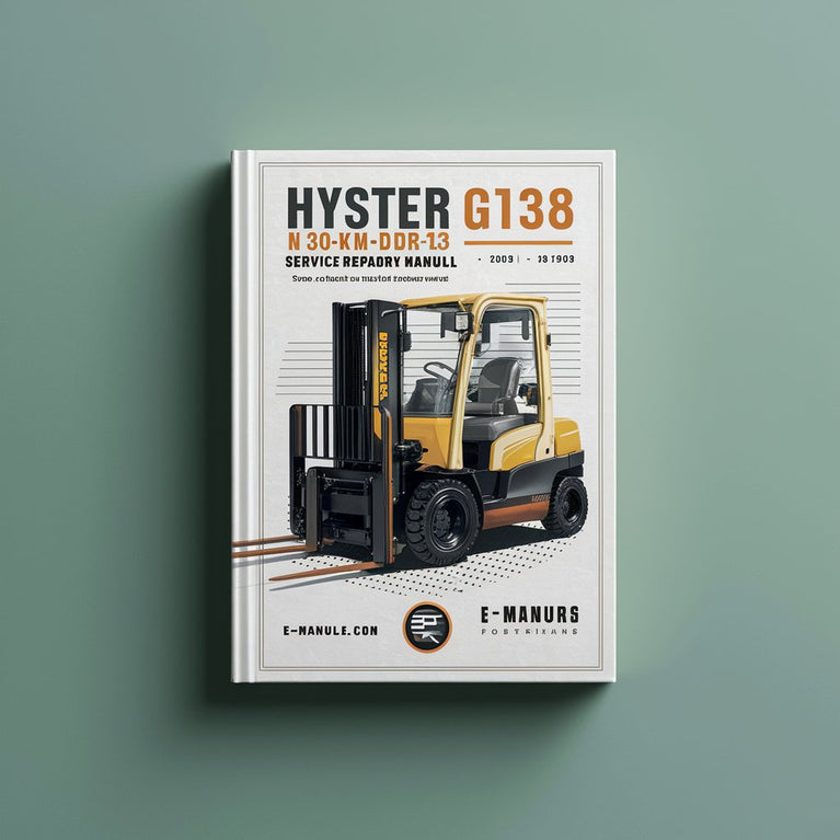 Manual de fábrica de reparación y mantenimiento de montacargas Hyster G138 (N30XMDR3 N45XMR3)