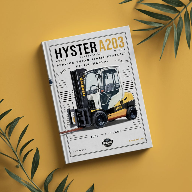 Manual de fábrica de reparación y servicio de montacargas Hyster A203 (A1.00XL A1.25XL A1.50XL Europa)