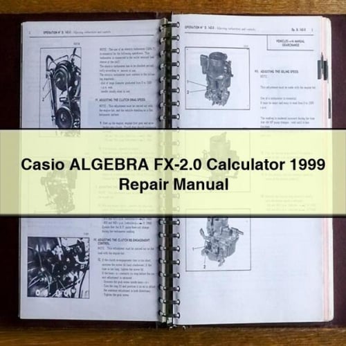 CASIO ALGEBRA FX-2.0 Calculator 1999 Repair Manual PDF Download