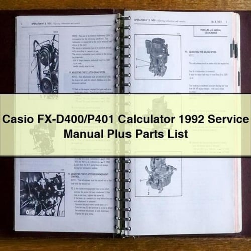 Casio FX-D400/P401 Calculator Service Manual and Parts List (PDF)