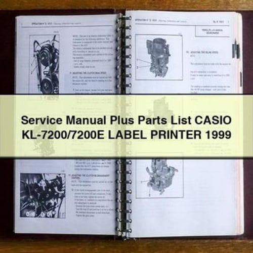 Service Manual Plus Parts List CASIO KL-7200/7200E LABEL PRINTER 1999 PDF Download