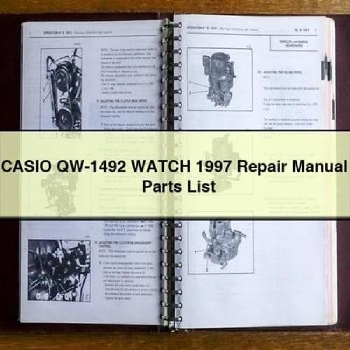 CASIO QW-1492 WATCH 1997 Repair Manual + Parts List PDF Download