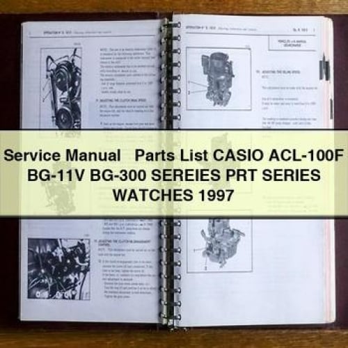 Service Manual + Parts List CASIO ACL-100F BG-11V BG-300 SEREIES PRT Series WATCHES 1997 PDF Download