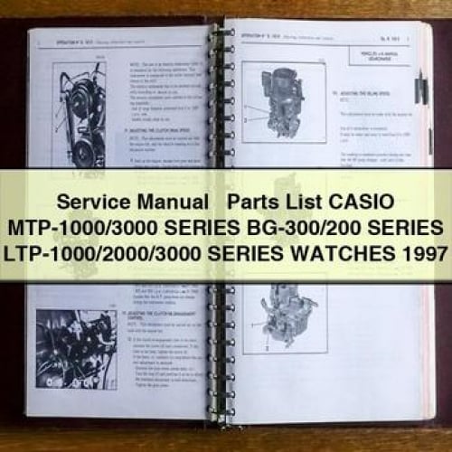 Casio MTP/BG/LTP Series Watches Service Manual & Parts List (1997)