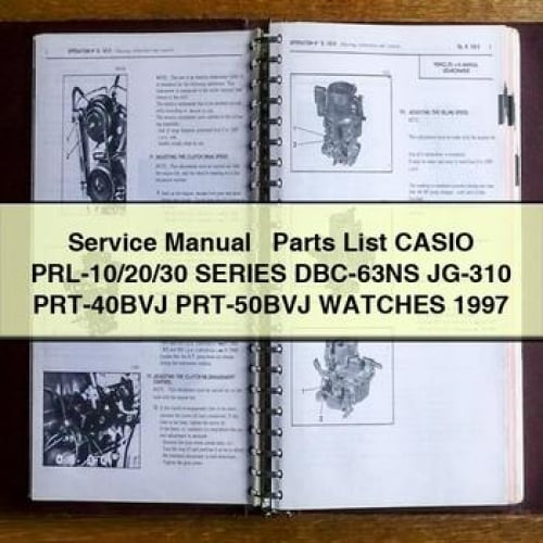 Casio PRL-10/20/30 Series Watches Service Manual & Parts List (1997)