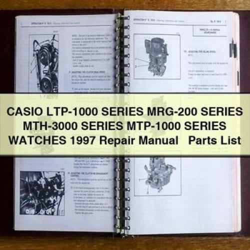 Casio Watch Repair Manual & Parts List (1997) - LTP-1000, MRG-200, MTH-3000, MTP-1000 Series