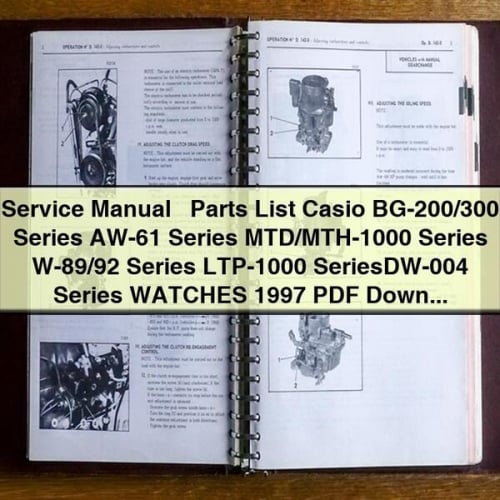 Casio Watch Service Manual & Parts List (1997) PDF Download