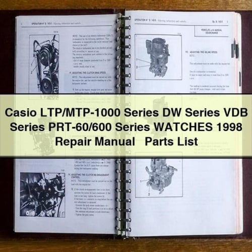 Casio LTP/MTP-1000, DW, VDB, and PRT-60/600 Series Watch Repair Manual & Parts List (PDF)