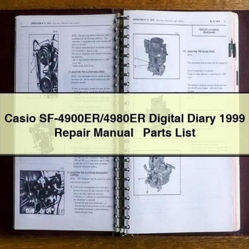 CASIO SF-4900ER/4980ER Digital DIARY 1999 Repair Manual + Parts List PDF Download