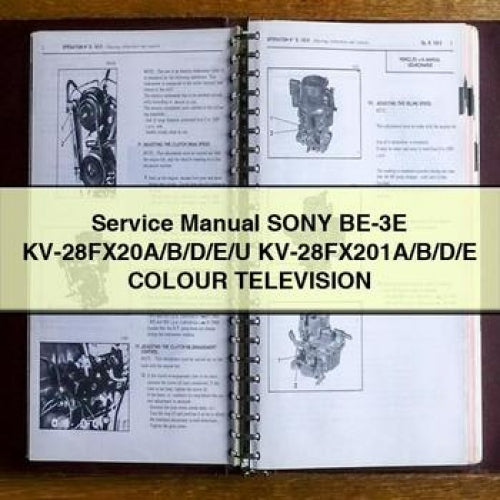 Service Manual Sony BE-3E KV-28FX20A/B/D/E/U KV-28FX201A/B/D/E COLOUR TELEVISION PDF Download