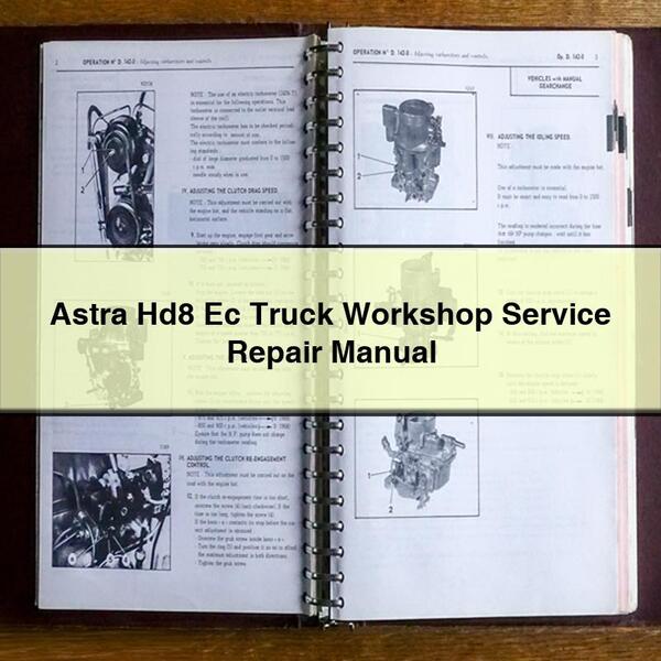 Manual de servicio y reparación del taller del camión Astra Hd8 Ec