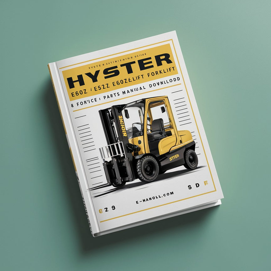 Manual de servicio y reparación de montacargas HYSTER E45Z E50Z E55Z E60Z E65Z y manual de piezas (G108)