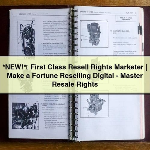 *NEW*	 First Class Resell Rights Marketer | Make a Fortune Reselling Digital - Master Resale Rights