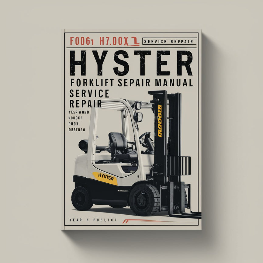 Manual de servicio y reparación de montacargas Hyster F006 H7.00XL