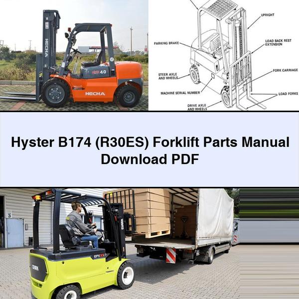 Manuel des pièces détachées pour chariot élévateur Hyster B174 (R30ES)