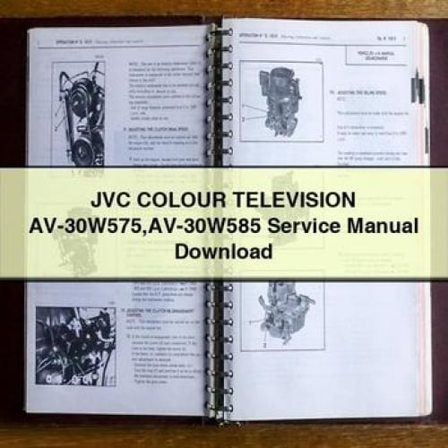 JVC COLOUR TELEVISION AV-30W575 AV-30W585 Service Manual Download PDF