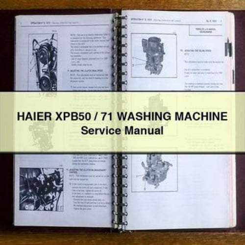 HAIER XPB50 / 71 WASHING MACHINE Service Manual PDF Download