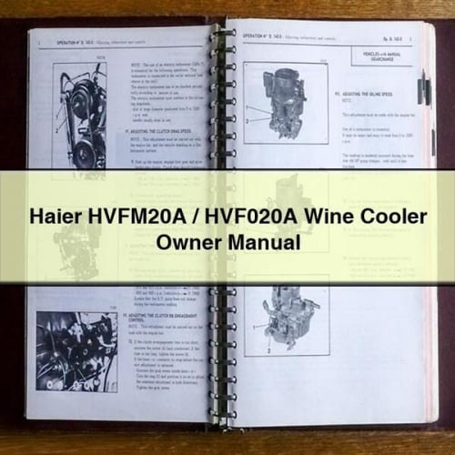 Haier HVFM20A/HVF020A Wine Cooler Owner's Manual