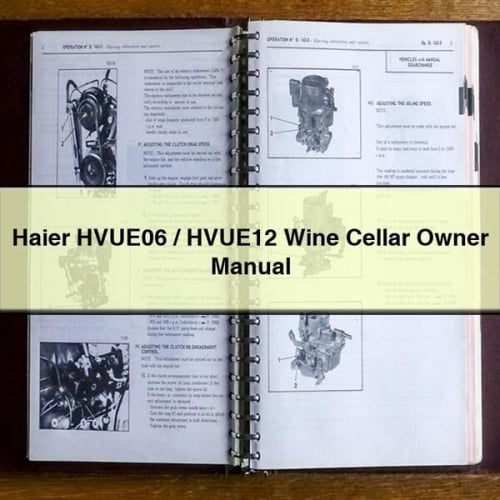 Haier HVUE06 & HVUE12 Wine Cellar Owner Manual