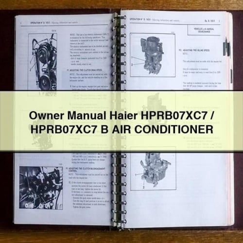 Owner Manual Haier HPRB07XC7 / HPRB07XC7 B AIR CONDITIONER PDF Download