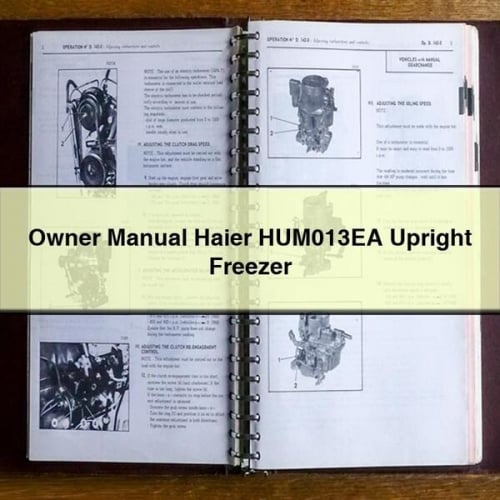 Owner Manual Haier HUM013EA Upright Freezer PDF Download