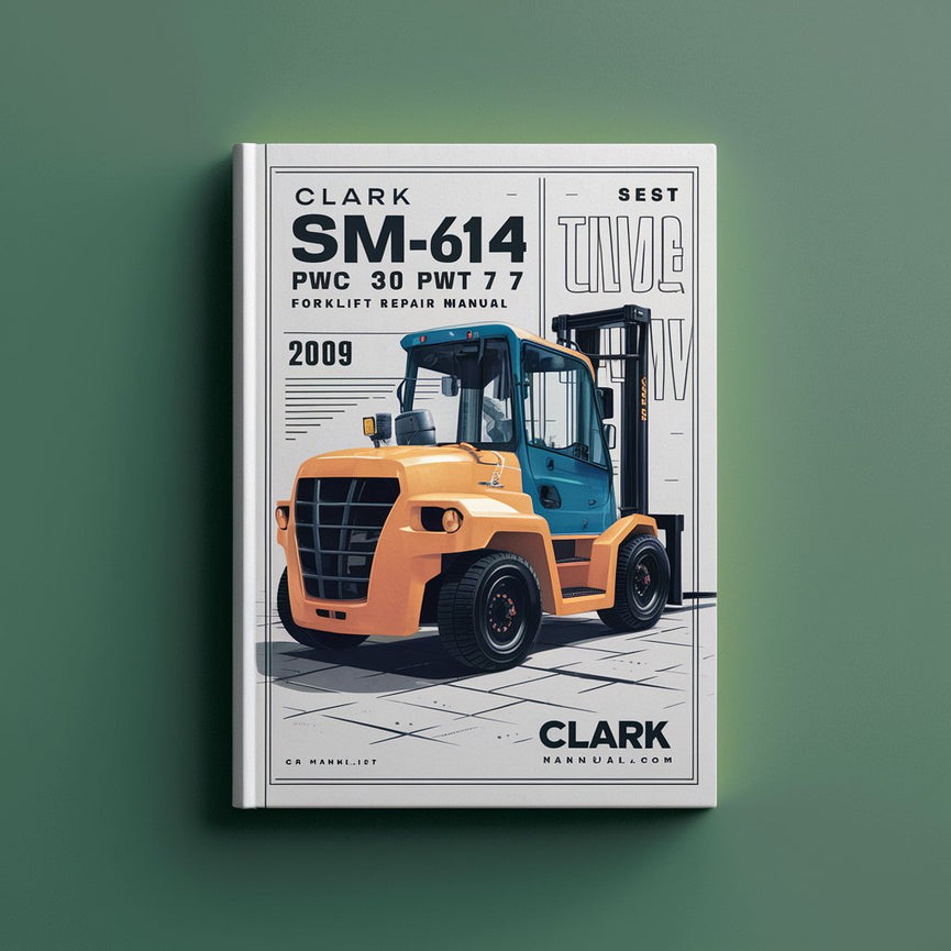 Manual de servicio y reparación de montacargas Clark SM-614 PWC 30 PWT 7