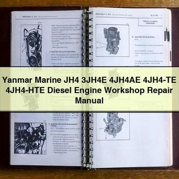 Manuel de réparation d'atelier du moteur diesel Yanmar Marine JH4 3JH4E 4JH4AE 4JH4-TE 4JH4-HTE