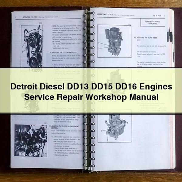 Manuel d'atelier de réparation et d'entretien des moteurs Detroit Diesel DD13 DD15 DD16