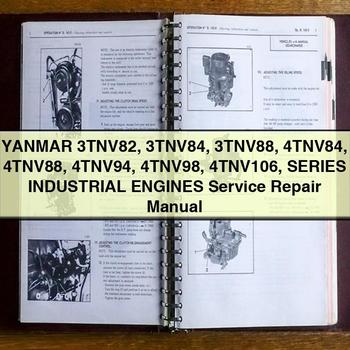 Manuel de réparation et d'entretien des moteurs industriels YANMAR série 3TNV82 3TNV84 3TNV88 4TNV84 4TNV88 4TNV94 4TNV98 4TNV106