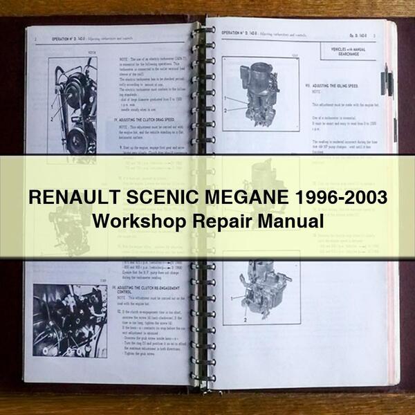 Manuel de réparation d'atelier RENAULT SCENIC MEGANE 1996-2003