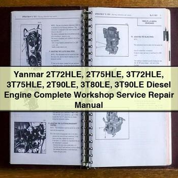 Manual completo de reparación y servicio de taller del motor diésel Yanmar 2T72HLE 2T75HLE 3T72HLE 3T75HLE 2T90LE 3T80LE 3T90LE