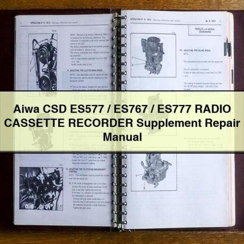 Aiwa CSD ES577, ES767, ES777 Radio Cassette Recorder Repair Manual PDF