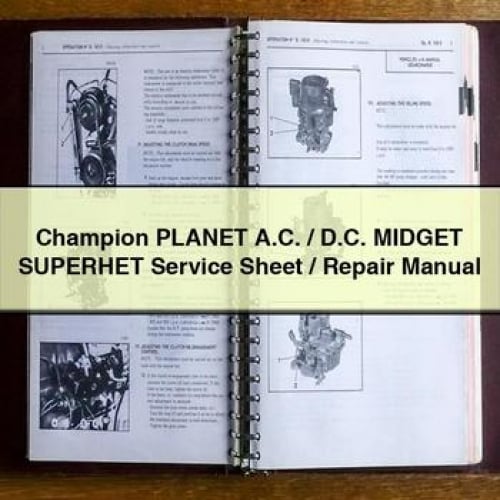 Champion PlanET A.C. / D.C. MIDGET SuperHET Service Sheet / Repair Manual PDF Download