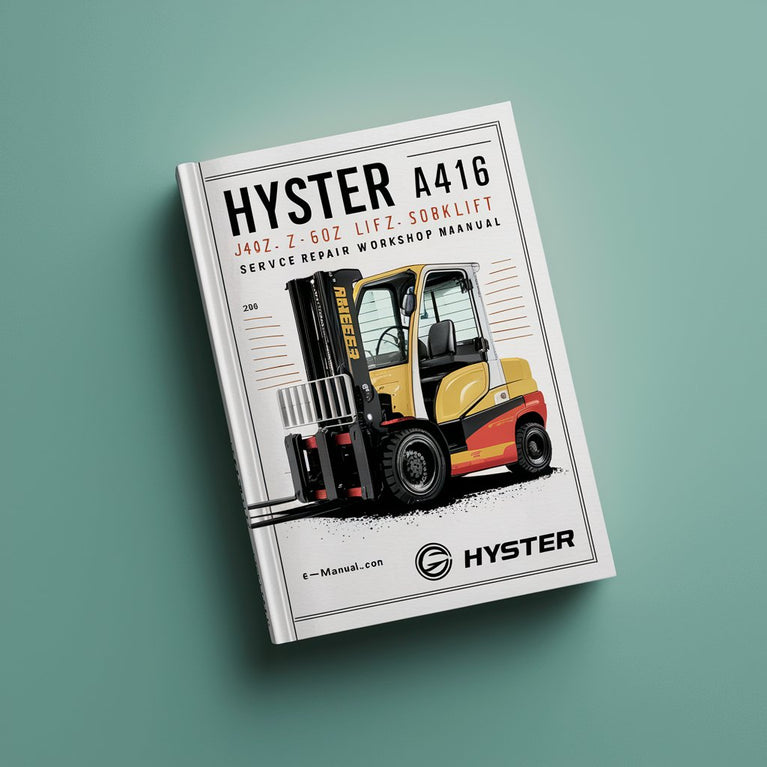 Manual de taller y reparación de montacargas Hyster A416 (J40Z J50Z J60Z J65Z)