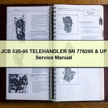 Manuel de réparation et d'entretien du chariot télescopique JCB 535-95 SN 778295 et versions ultérieures