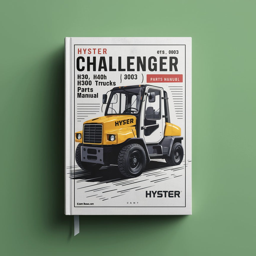 Manual de piezas de carretillas elevadoras Hyster Challenger H30H H40H H50H H60H (D003)