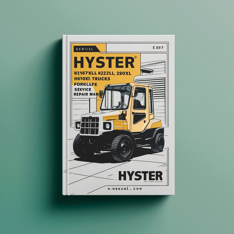 Manual de servicio y reparación de carretillas elevadoras Hyster H165XL H190XL H210XL H230XL H250XL H280XL (E007)