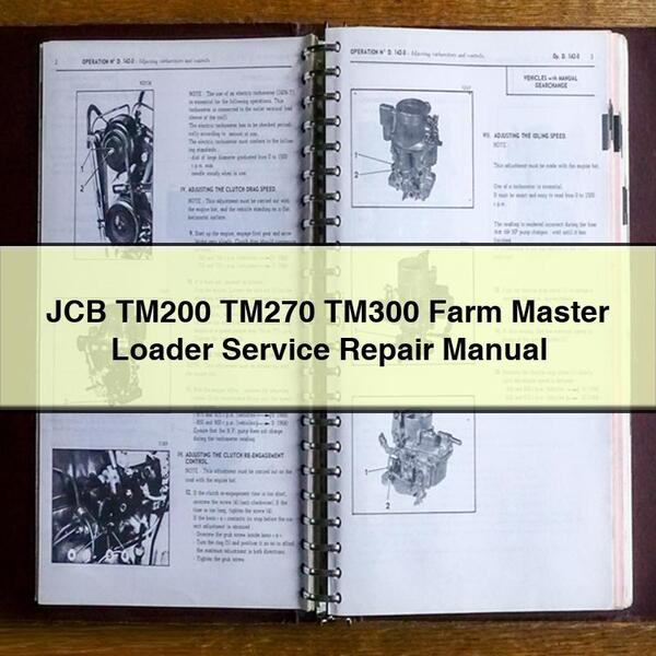 Manual de servicio y reparación de cargadoras agrícolas JCB TM200 TM270 TM300