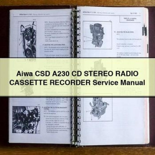 Aiwa CSD A230 CD Stereo RADIO CASSETTE RECORDER Service Manual PDF Download