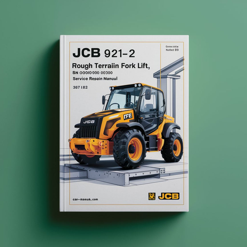 Manual de servicio JCB 921-2 RTFL (carretilla elevadora para terrenos difíciles) SN 0606010-0606100