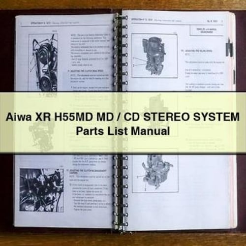 Aiwa XR H55MD MD / CD Stereo System Parts List Manual PDF Download