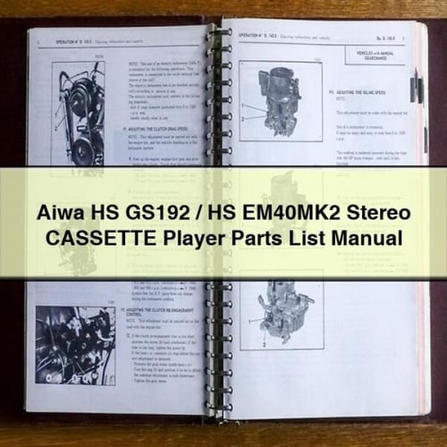 Aiwa HS GS192 / HS EM40MK2 Stereo CASSETTE Player Parts List Manual PDF Download