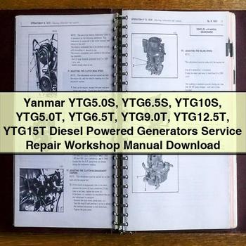 Manual de taller, servicio y reparación de generadores diésel Yanmar YTG5.0S YTG6.5S YTG10S YTG5.0T YTG6.5T YTG9.0T YTG12.5T YTG15T