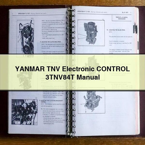 YANMAR TNV Electronic CONTROL 3TNV84T Manual