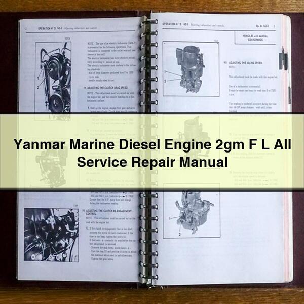 Manual de servicio y reparación de motores diésel marinos Yanmar 2gm FL