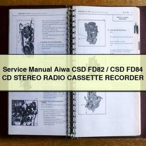 Aiwa CSD FD82/FD84 CD Stereo Radio Cassette Recorder Service Manual (PDF)