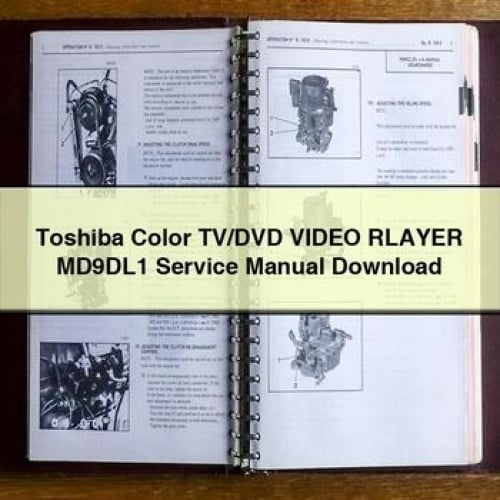 Toshiba Color TV/DVD Video RLAYER MD9DL1 Service Manual Download PDF