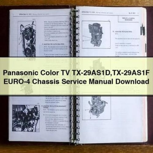 Panasonic Color TV TX-29AS1D TX-29AS1F EURO-4 Chassis Service Manual Download PDF