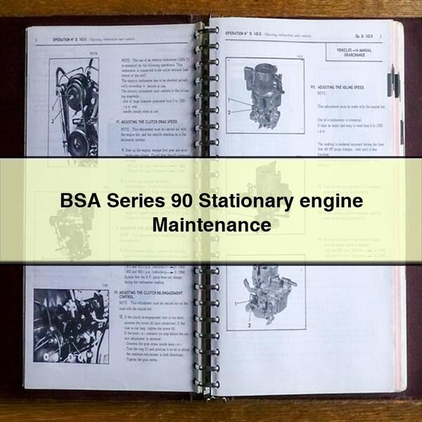 Mantenimiento de motores estacionarios BSA Serie 90